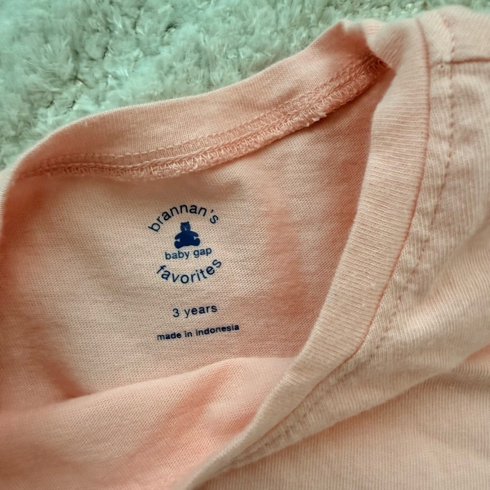 GAP baby Pink & Black Long-sleeve T - Size 3T - Picture 2 of 4
